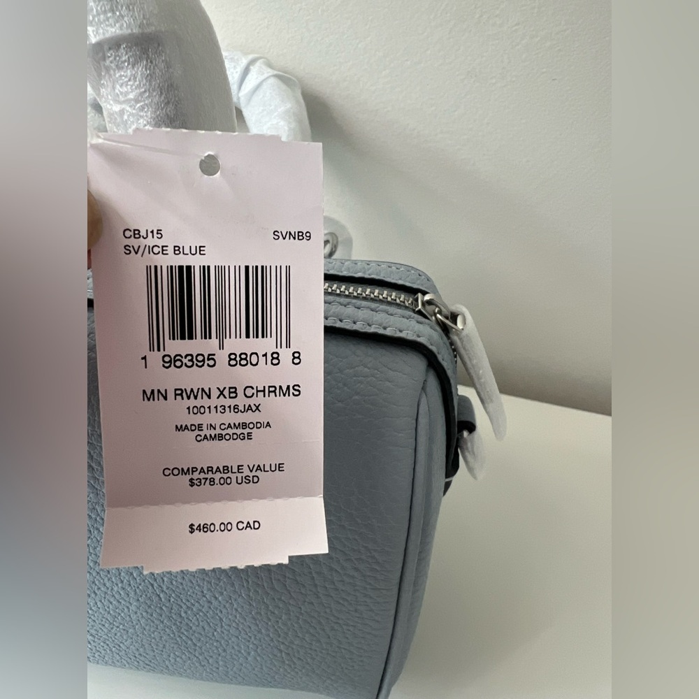 Coach Mini Rowan Bag With Charms Ice Blue NWT - Picture 5 of 9